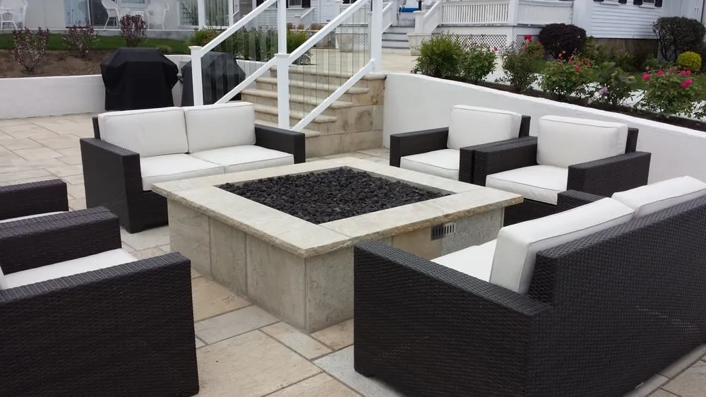 Affordable lawn mowing service with custom design in Beverly, MA by The Patio Company