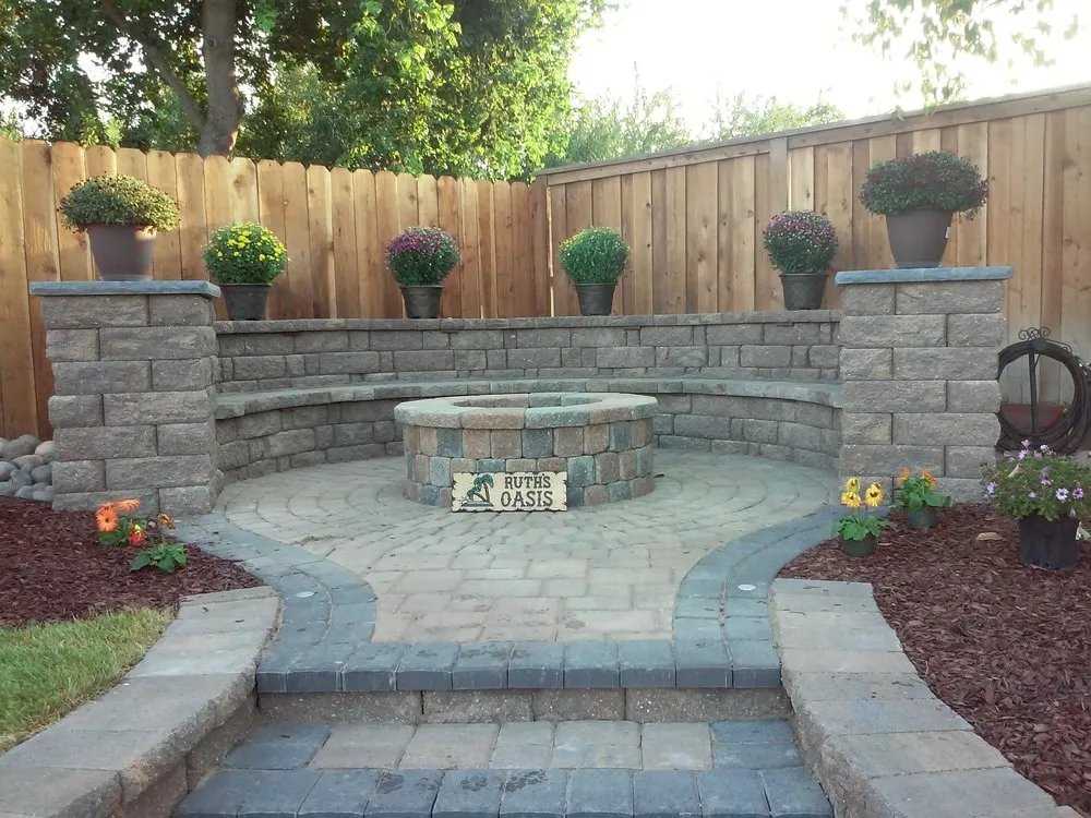 Custom garden landscaping in Rancho Cordova, CA by The Paver Company