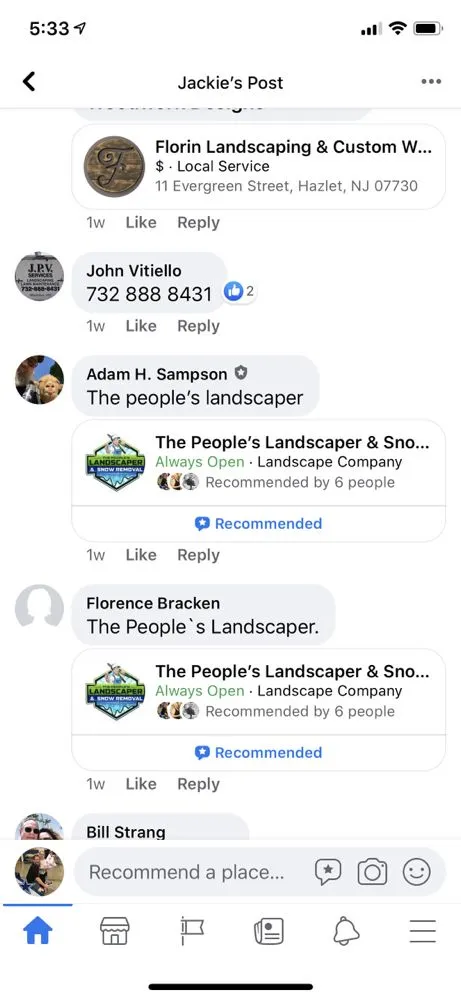 Trusted lawn care service experts serving Hazlet, NJ - The People’s Landscaper & Snow Removal