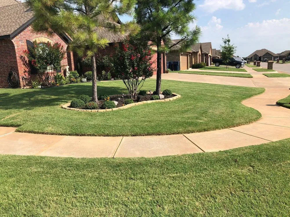 Custom landscaping services with custom design in Yukon, OK by The Perfect Edge