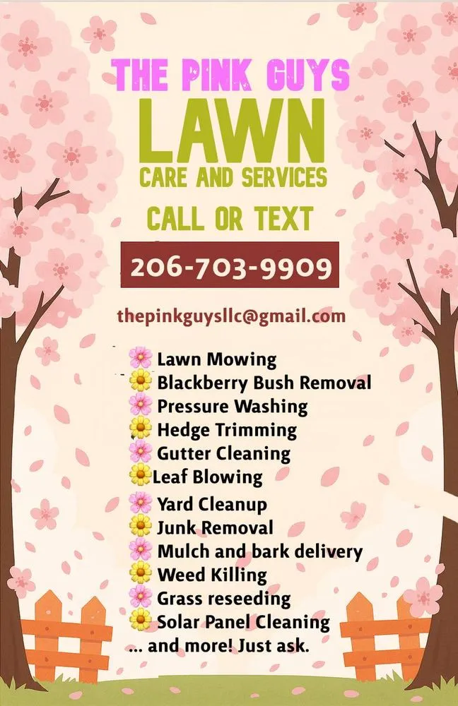Trusted lawn care service in Seattle, WA - The Pink Guys