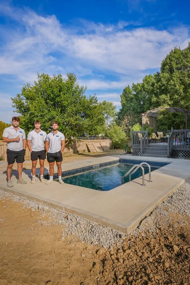 Professional lawn mowing service with custom design in Johnstown, OH by The Premier Pool