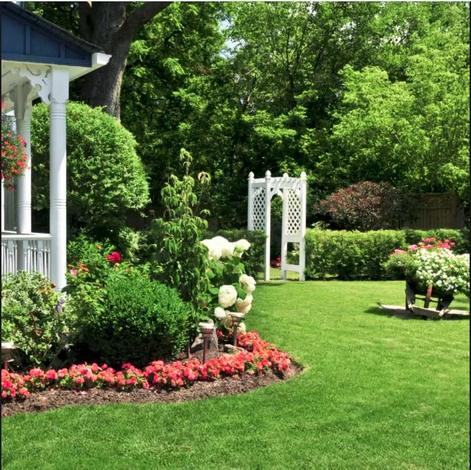 Custom garden landscaping in Santa Fe, TX - The Ranch on 6