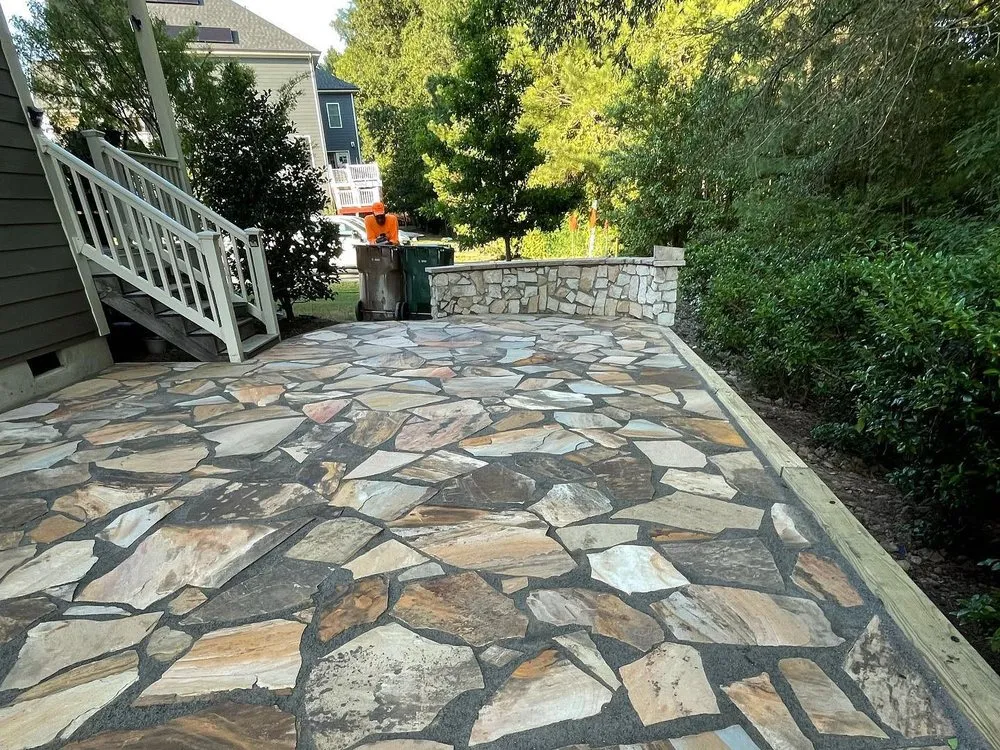 Expert lawn mowing service for outdoor upgrades in Knightdale, NC by The Real McKoy Landscaping