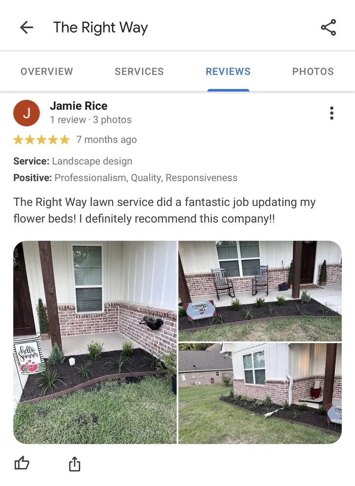 Expert lawn mowing service in Lufkin, TX by The Right Way