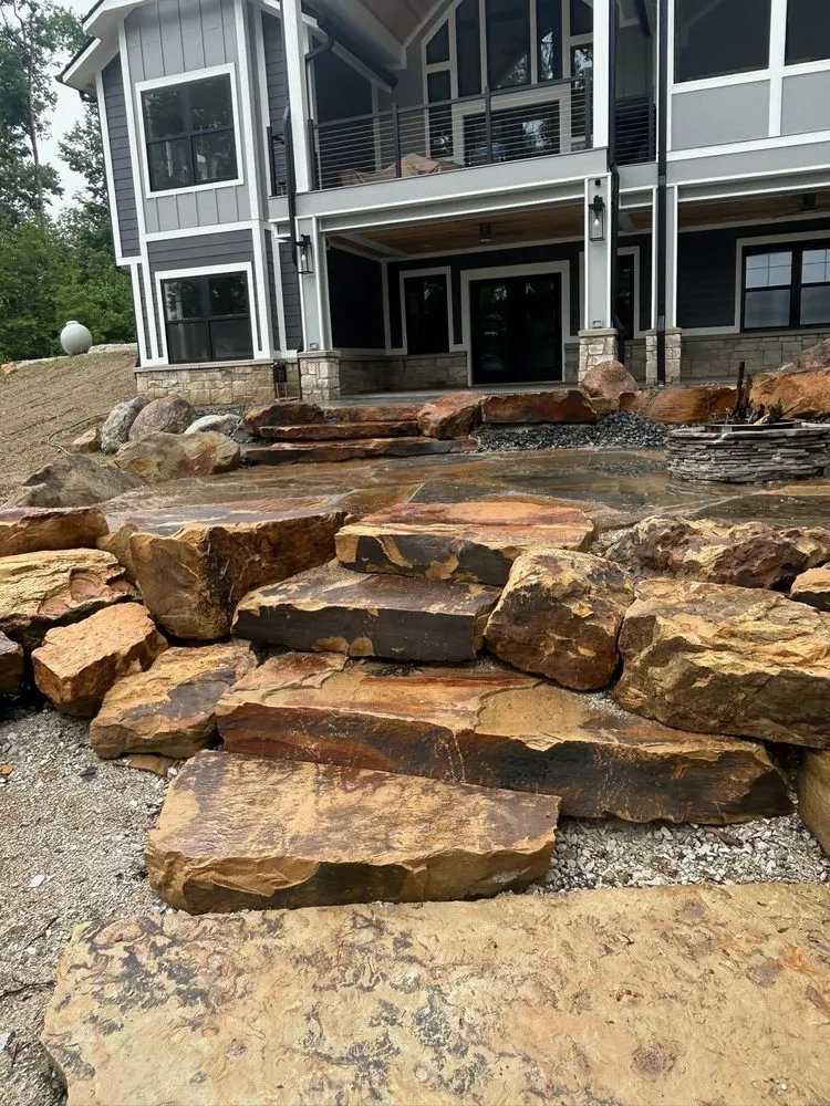 Custom yard cleanup service for year-round maintenance in Terre Haute, IN by The Rock Spot