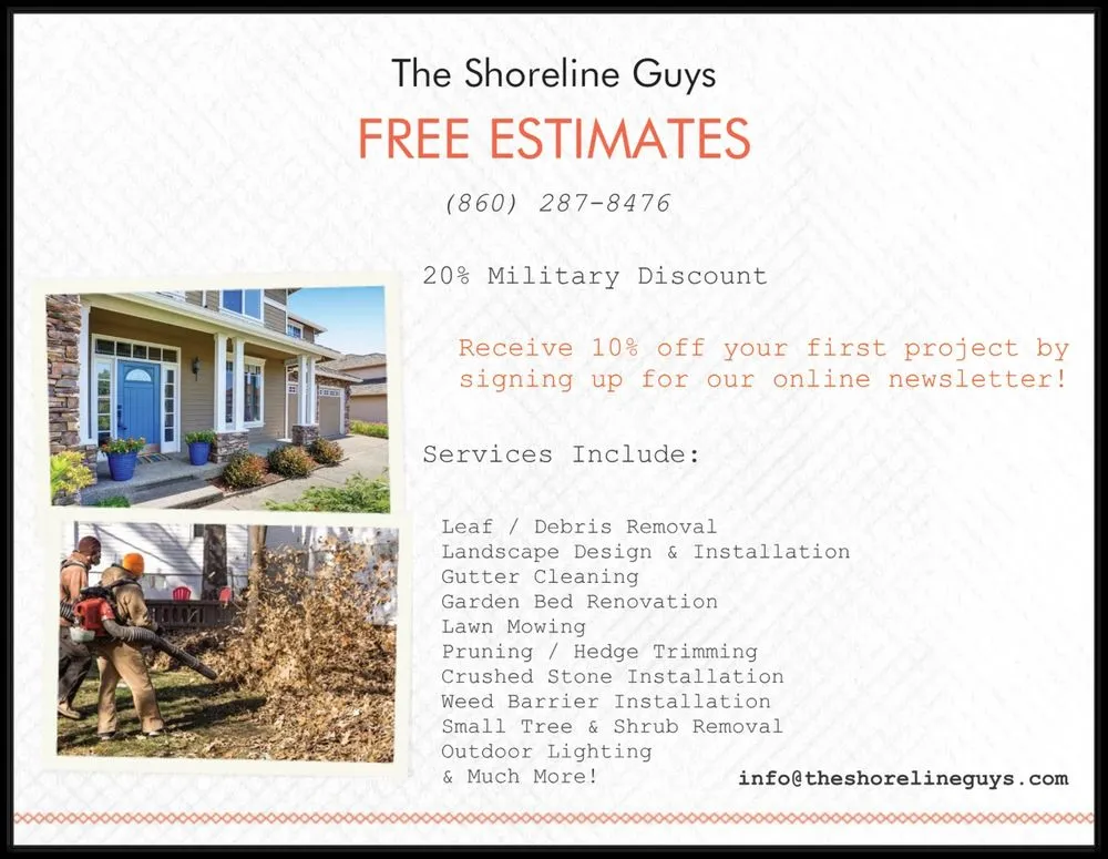 Custom yard maintenance in Waterford, CT by The Shoreline Guys