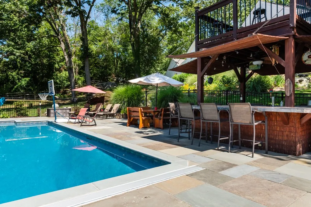 Custom residential landscaping in Killingworth, CT by The StoneScape Company