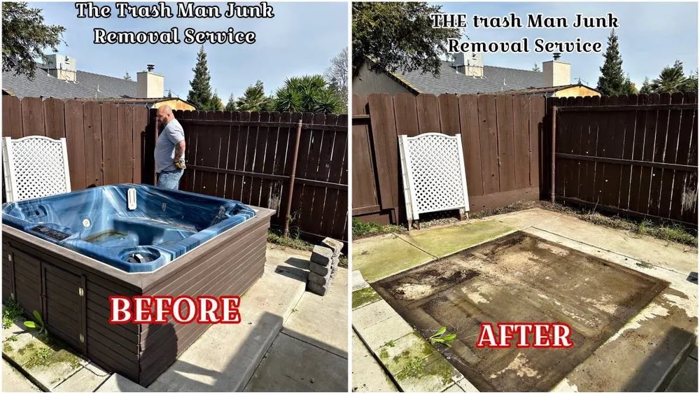 Custom outdoor landscaping in Merced, CA by The Trash Man Junk Removal