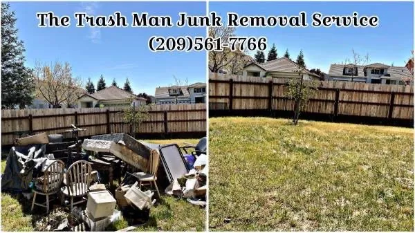 Custom yard cleanup service with custom design across Merced, CA - The Trash Man Junk Removal