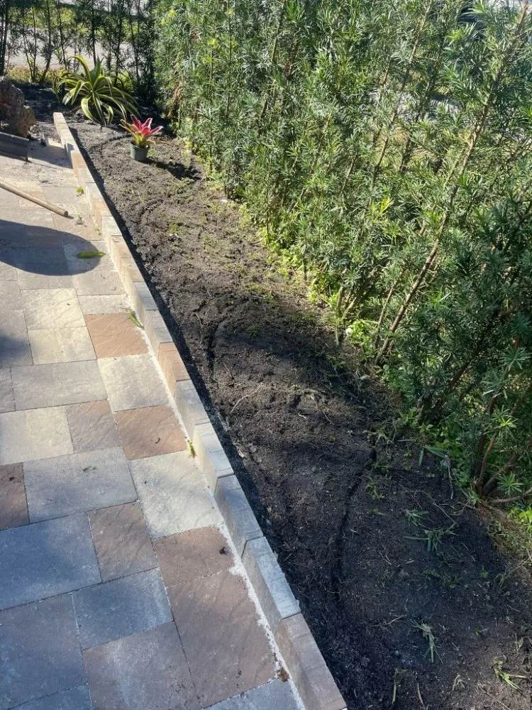 Custom residential landscaping with custom design in Davie, FL by The Vision Garden Landscaping