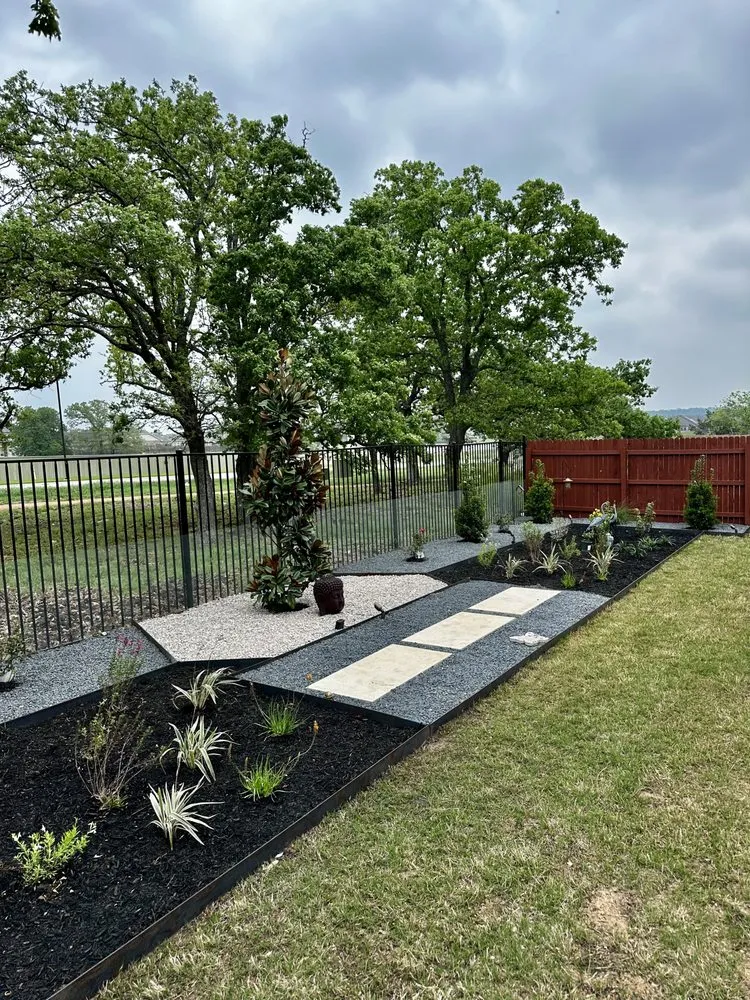 Affordable landscape design in Round Rock, TX by The Works Lawn Service