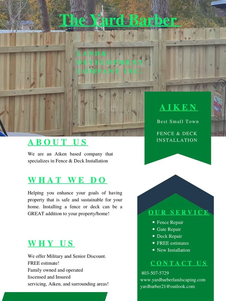 Trusted outdoor landscaping in Aiken, SC by The Yard Barber
