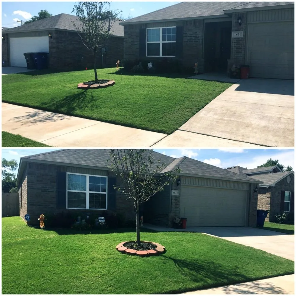 Local lawn mowing service for year-round maintenance in The Village, OK by The yard Barber