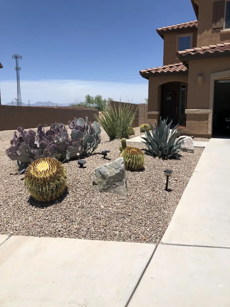 Custom outdoor landscaping in Tucson, AZ by The Yard Barber
