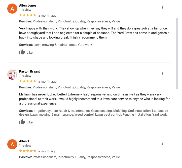 Professional lawn care service in Liberty, NC by The Yard Crew