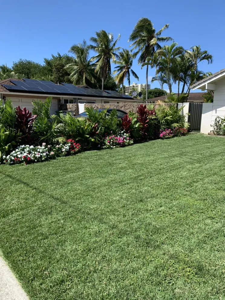Custom outdoor landscaping in Kailua, HI by The Yard Guy