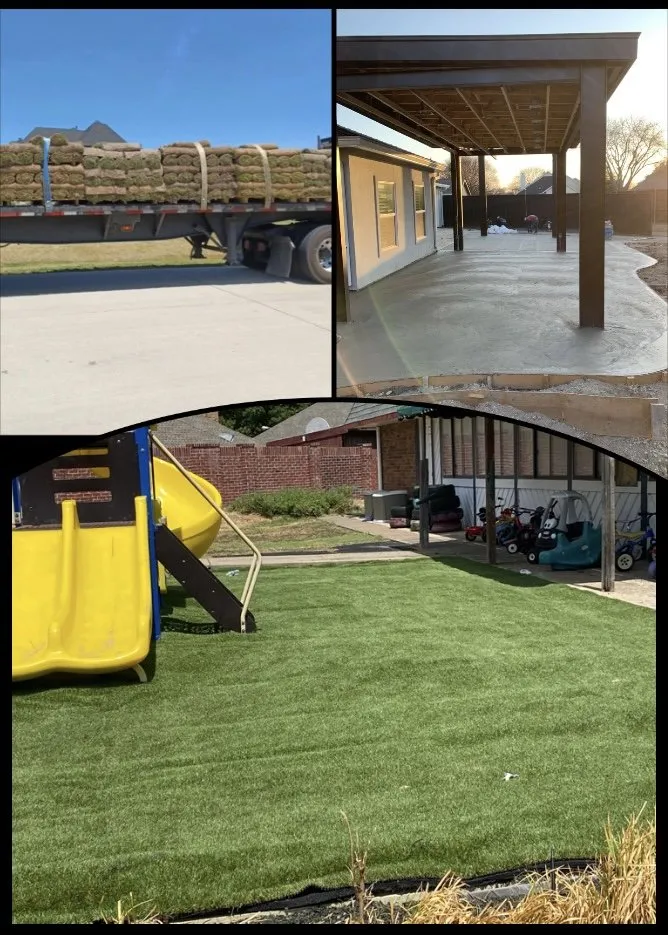 Custom landscape installation in McKinney, TX by The yard Sod & Landscape Supply