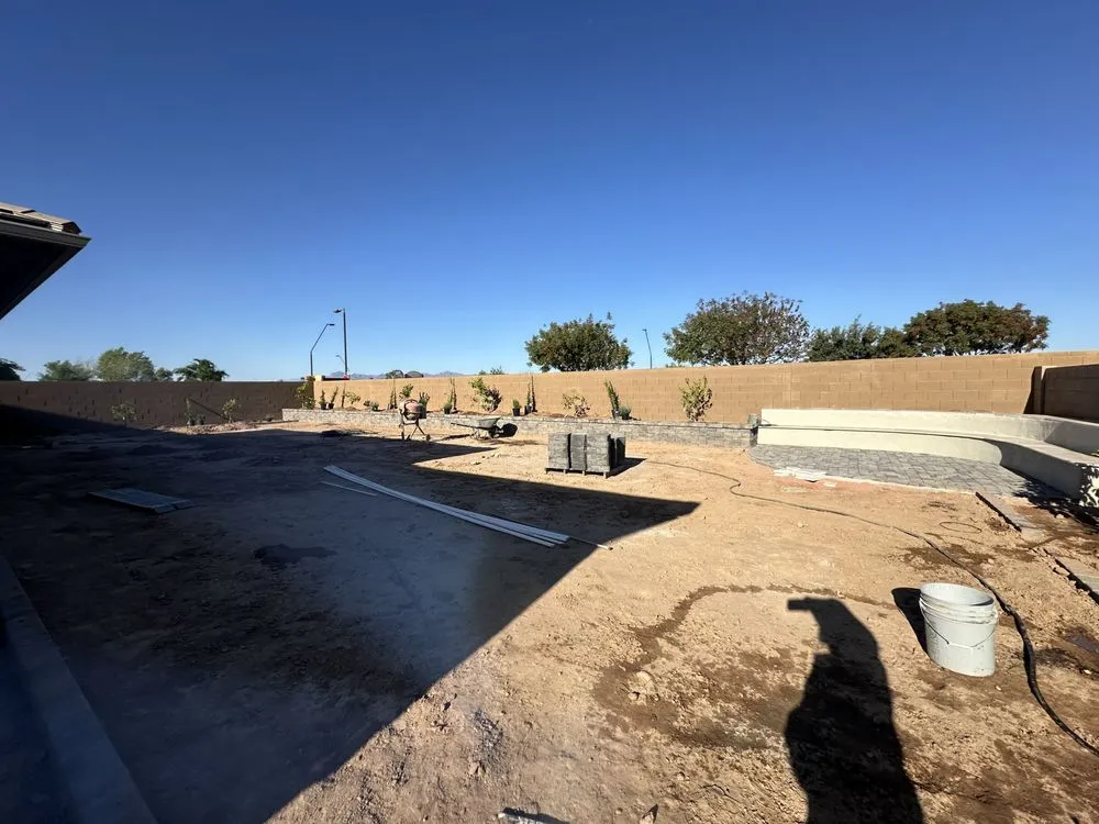 Custom landscape installation for year-round maintenance in Mesa, AZ by TheHardworkers