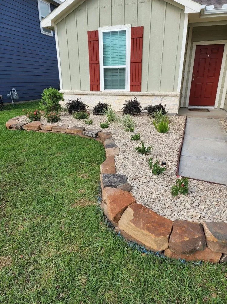 Custom outdoor landscaping for year-round maintenance in Hockley, TX by Theiss Landscape Works