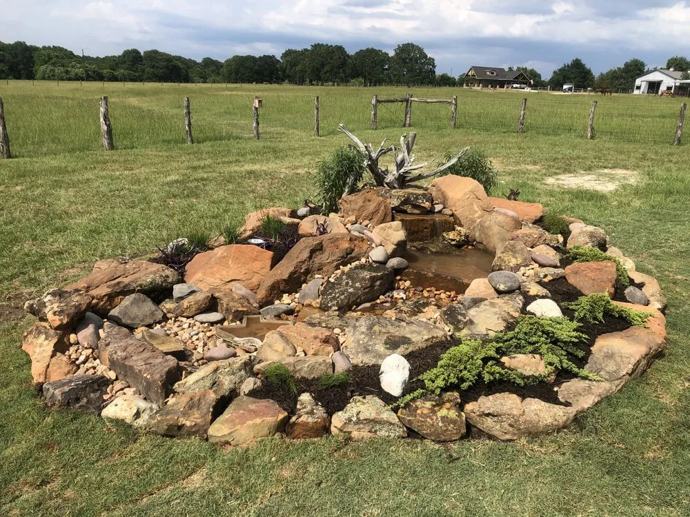 Affordable garden landscaping in Hockley, TX by Theiss Landscape Works