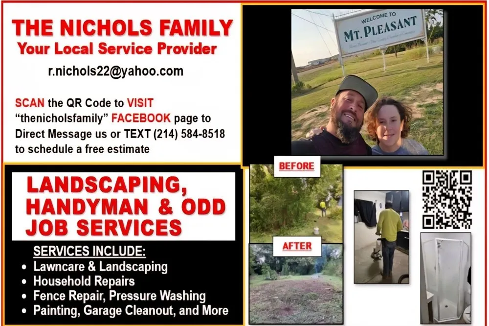 Affordable yard cleanup service in Mount Pleasant, TX - Thenicholsfamily