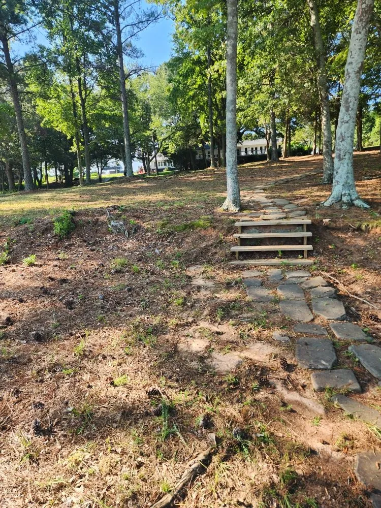 Trusted garden landscaping with custom design in Anderson, SC by They See Me Mowing