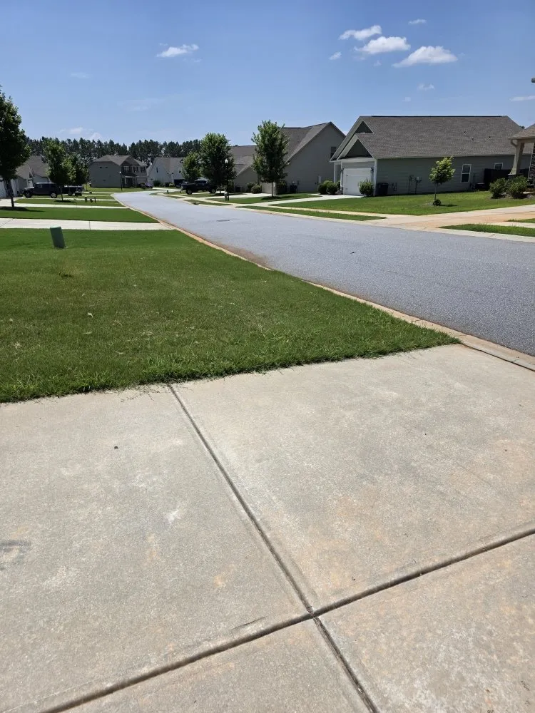 Custom lawn mowing service with custom design in Anderson, SC by They See Me Mowing