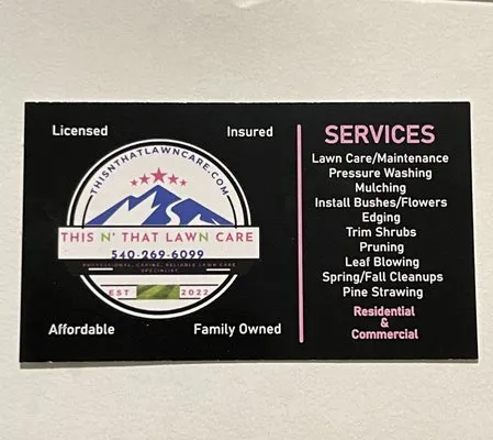 This N’ That Lawn Care