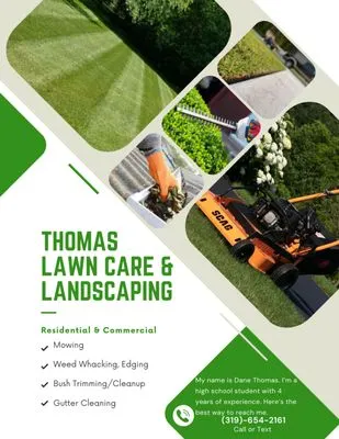 Thomas Lawn Care & Landscaping Logo