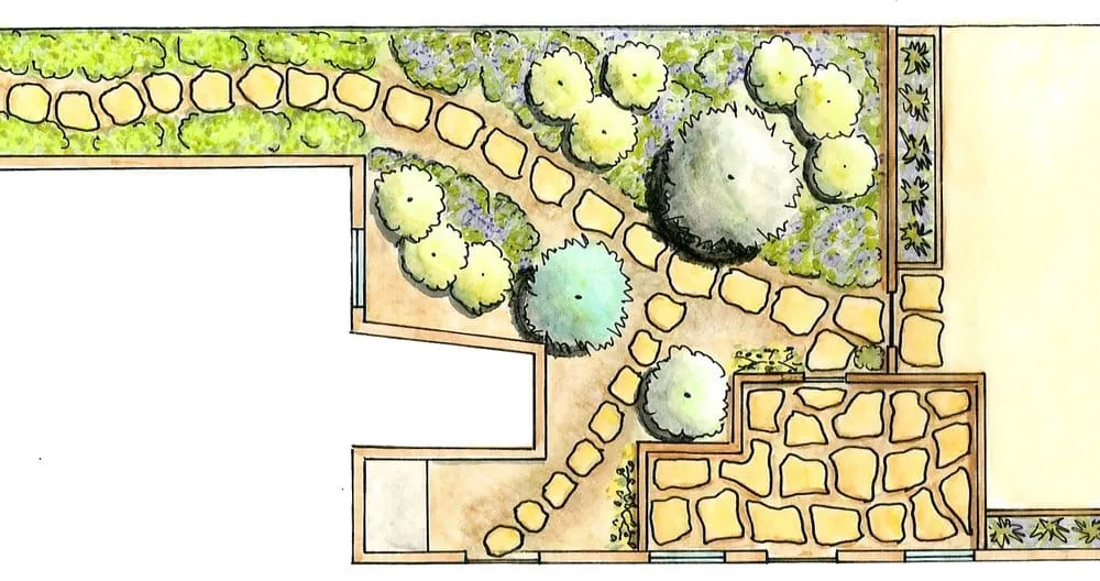 Affordable garden landscaping for homes in Santa Fe, NM by Thomas Williams Design