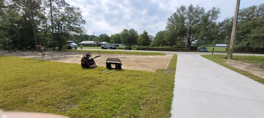 Custom garden landscaping in Latta, SC by Thompson Moving Ground