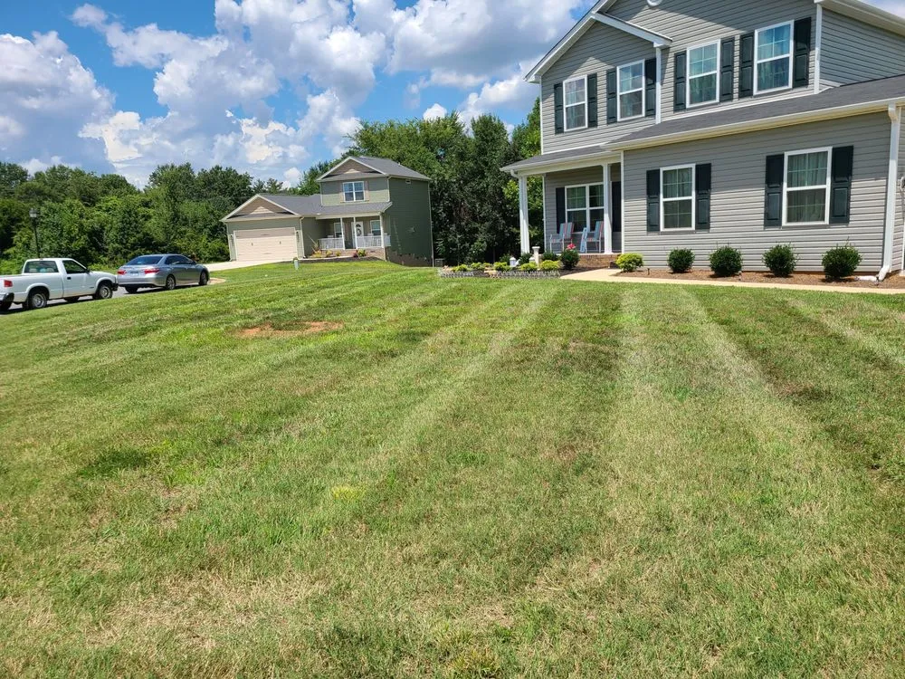 Custom residential landscaping in Reidsville, NC by Thompson's Lawn Maintenance