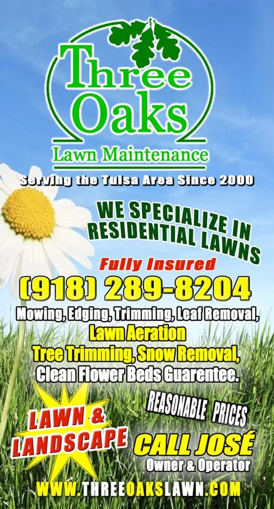 Professional outdoor landscaping in Tulsa, OK by Three Oaks Lawn Maintenance