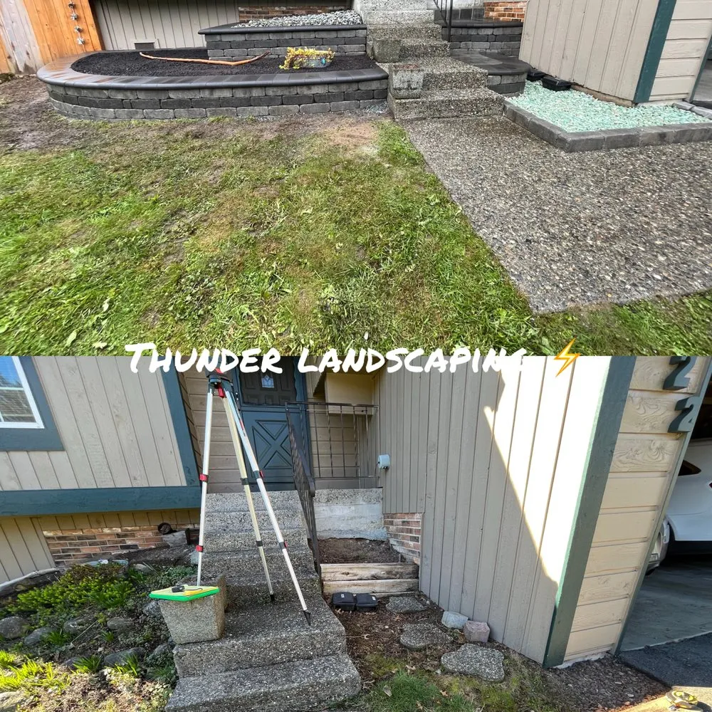 Local landscape installation in Burlington, WA by Thunder Landscaping