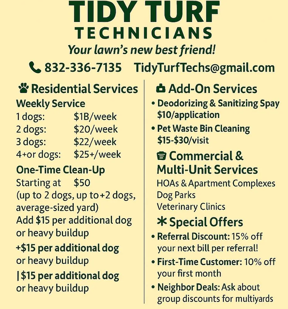 Expert lawn care service with custom design across Deer Park, TX - Tidy Turf Technician