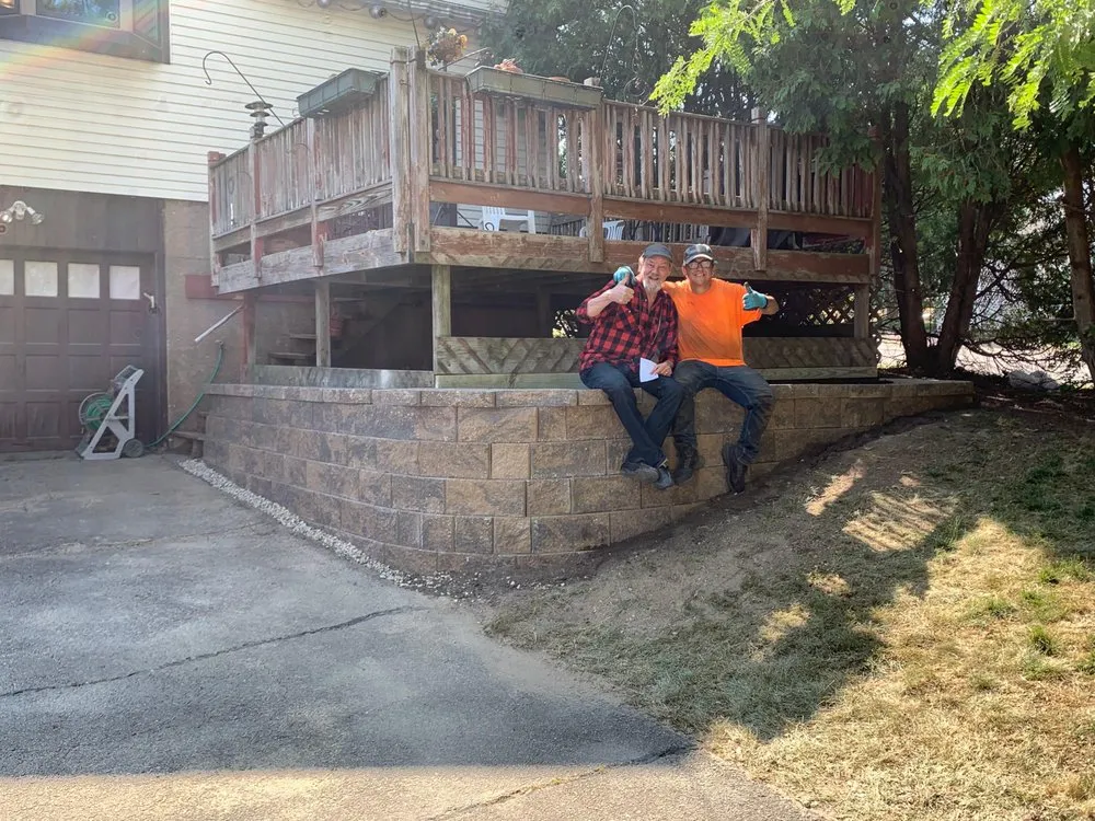 Custom garden landscaping for residential properties in Dubuque, IA by Tidy Up Lawncare and Maintenance