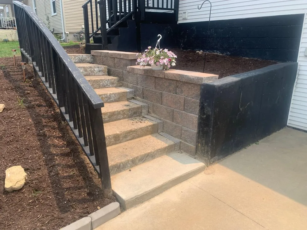 Affordable landscape installation with custom design across Dubuque, IA - Tidy Up Lawncare and Maintenance