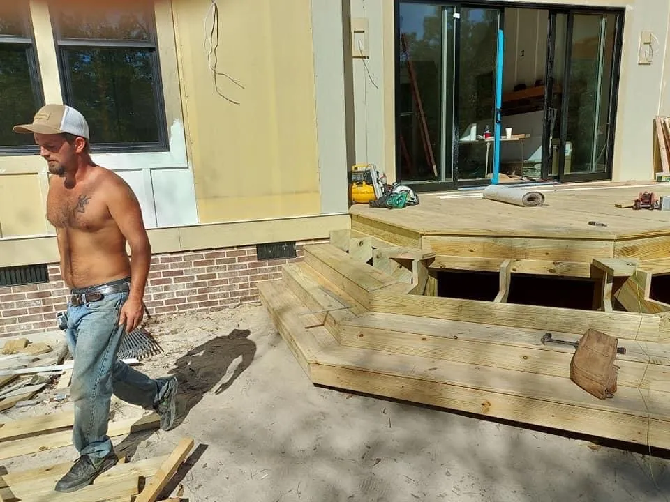 Professional yard cleanup service with custom design in Sumter, SC by Tigers Home Service And Construction