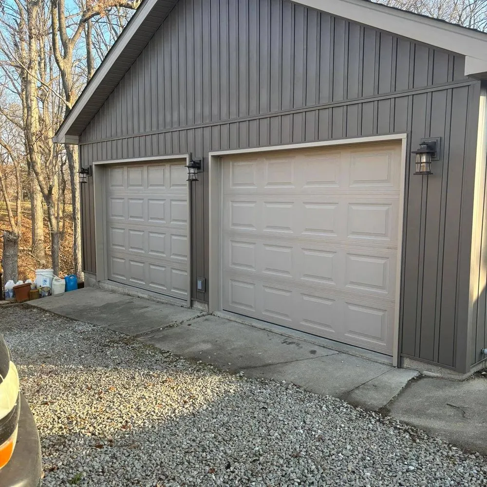 Local landscape installation in West Terre Haute, IN by Tim Hedden Garage Doors