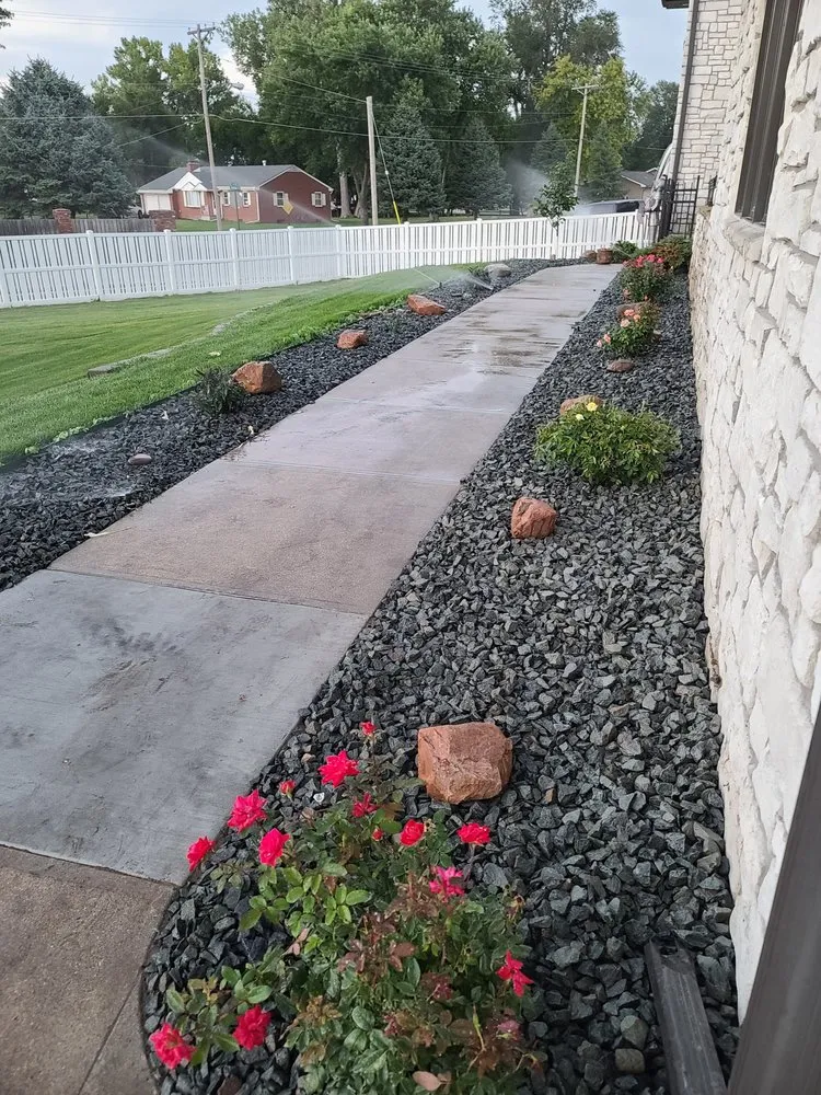 Custom landscape installation in Valley, NE by Timber and Bloom
