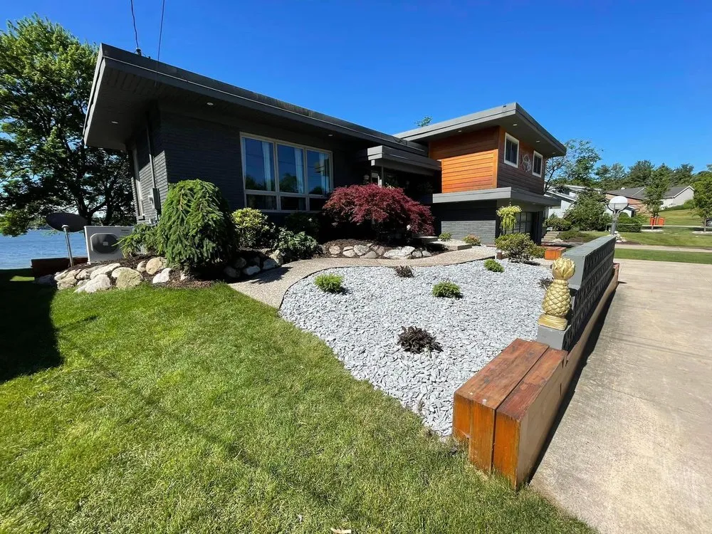 Affordable outdoor landscaping for homes in Rockford, MI by Timberline Landscaping & Management