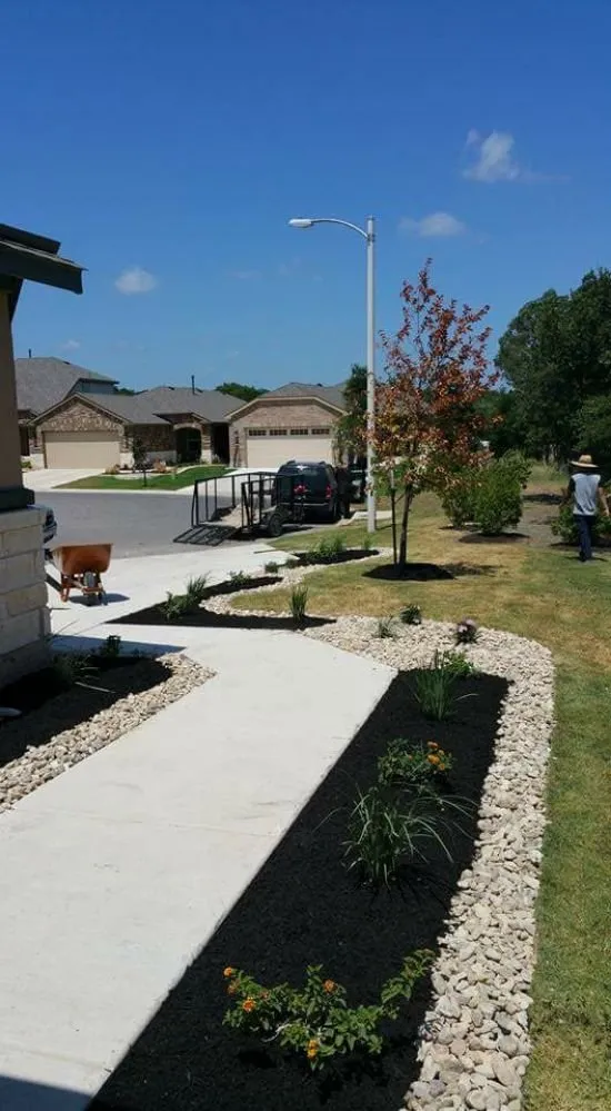 Custom landscape installation in Georgetown, TX - Tip Top Landscape