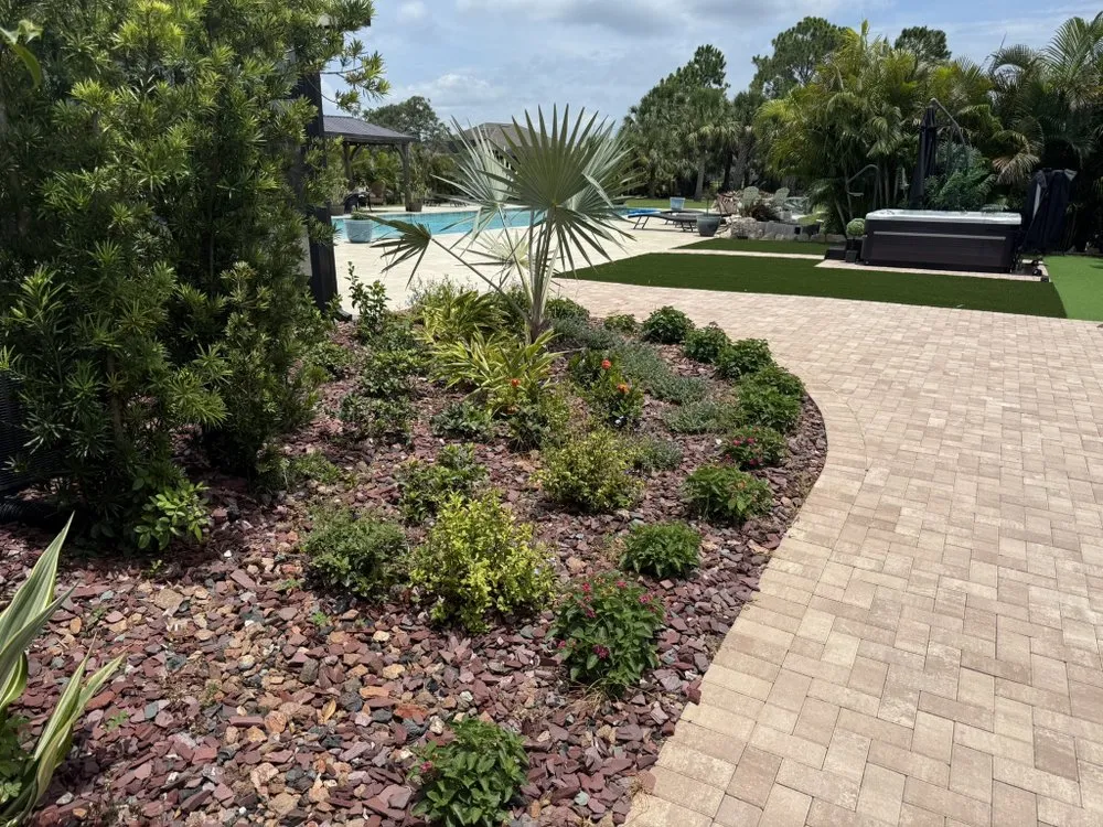 Custom garden landscaping experts serving West Melbourne, FL - Titan Pavers & Dali Pools