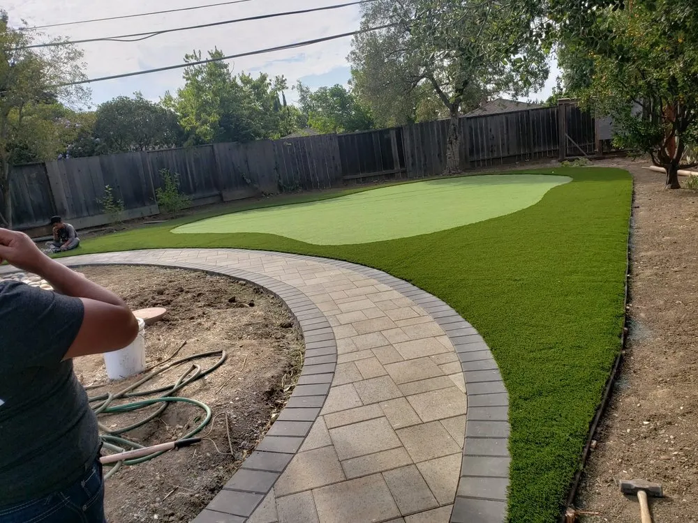 Professional yard maintenance for beautiful yards in Sunnyvale, CA by Titan Pavers and Concrete