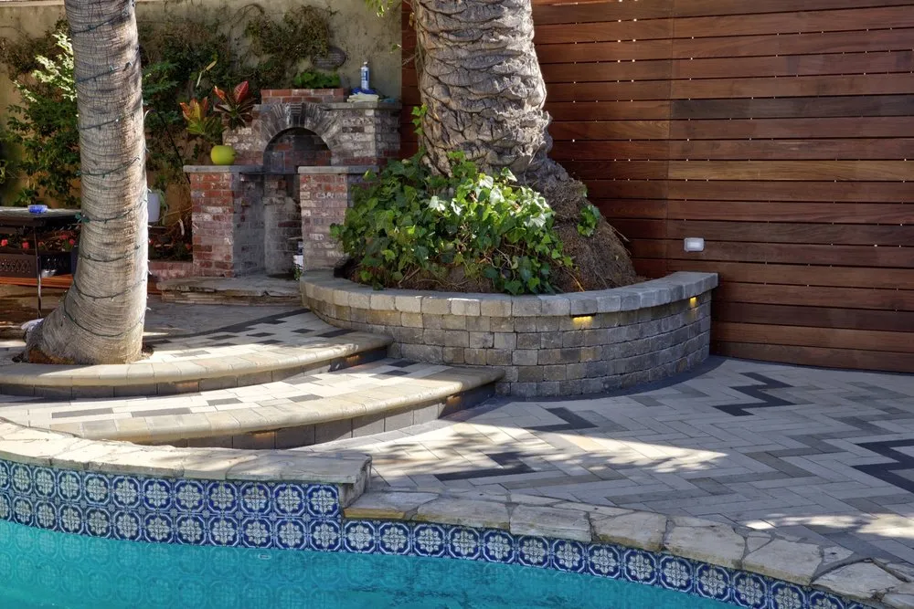 Local landscape installation in Los Angeles, CA by Titan Pavers