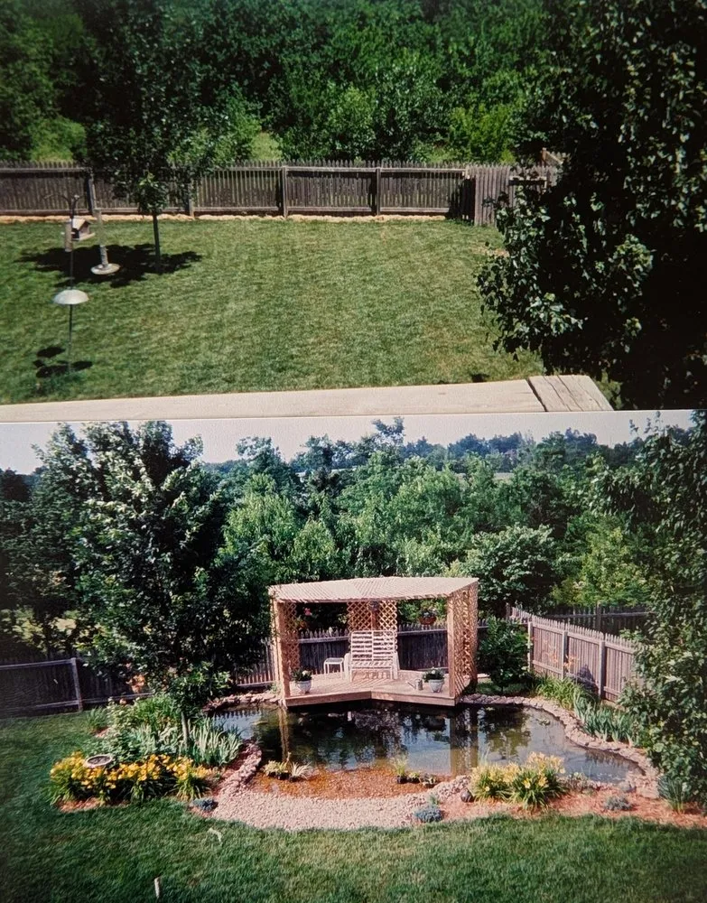 Custom garden landscaping in McLouth, KS by Titan Tiger