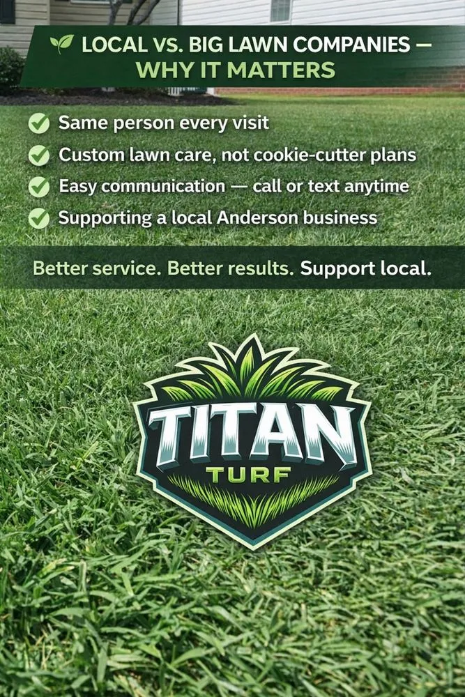 Local landscaping services experts serving Anderson, SC - Titan Turf