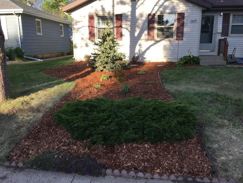 Custom garden landscaping in Bismarck, ND by T&J Outdoor Services