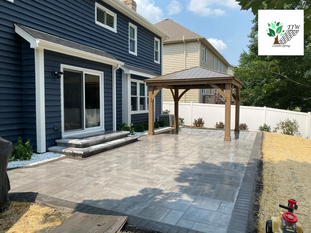 Custom lawn mowing service for outdoor upgrades in Pingree Grove, IL by TJW Landscaping